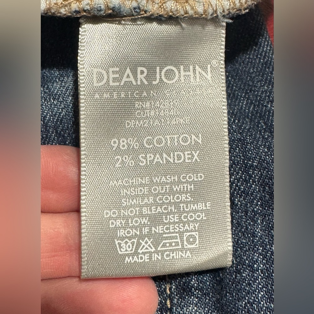 Women’s Dear John Distressed Denim Slim Straight Ankle Jeans Size 27 - Picture 9 of 10